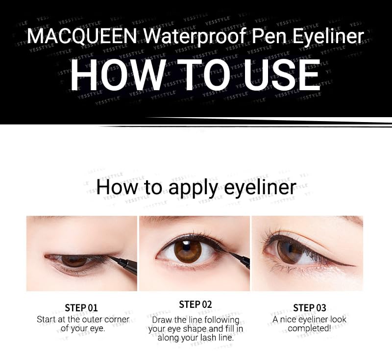 MACQUEEN - Waterproof Pen Eyeliner (Deep Black)