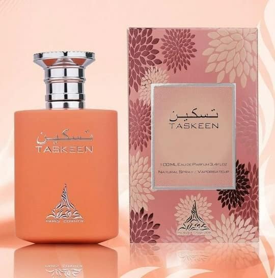 Paris Corner Taskeen Peach Tea Perfume Edp 3.4 Fl Oz - Fruity Unisex Fragrance for Men and Women