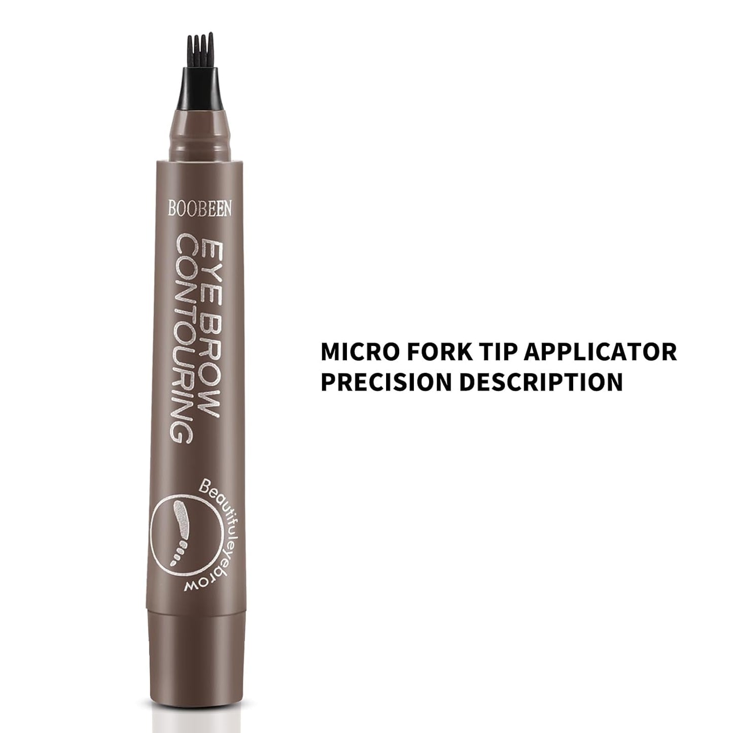 Boobeen Liquid Eyebrow Pen, Microblading Eye Brow Pencil with 4 Micro Tip, Waterproof Brow Pen Filler Creates Natural Brow Makeup, Long-lasting