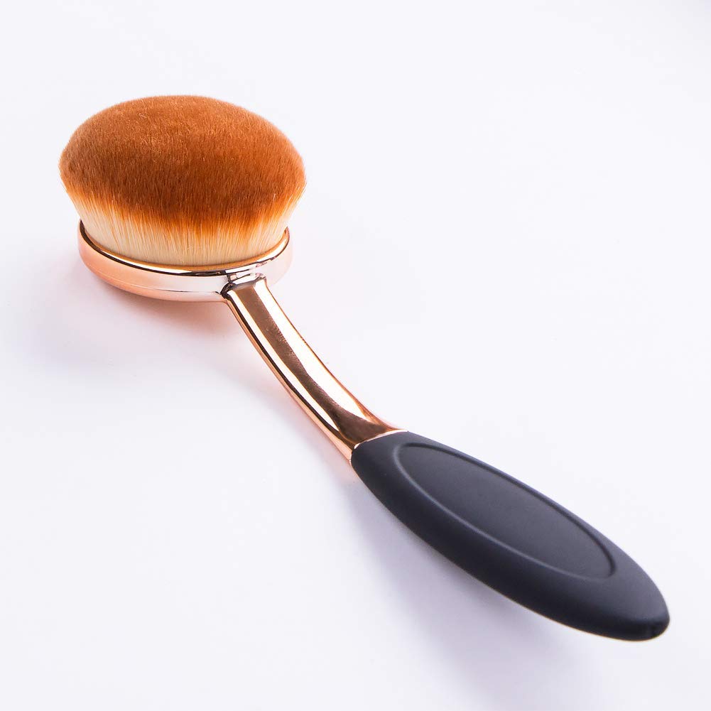 Yoseng Oval Foundation Brush Second Largest Toothbrush makeup brushes Fast Flawless Application Liquid Cream Powder Foundation(2pack)
