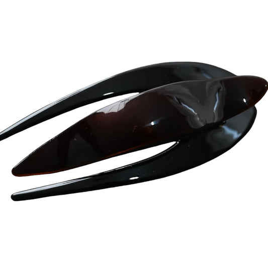 Handmade Celluloid French Design Tortoise Shell Barrettes Side-slide Opening Duck Luxury Fashion Accessories Hair Clip Claw for Women (chocolate)