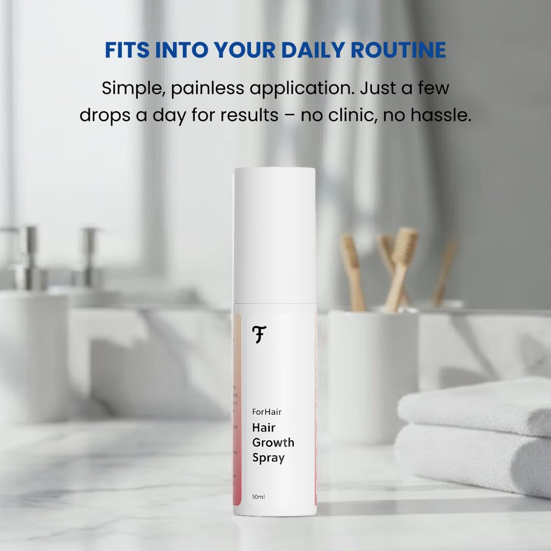 ForHair- Men Hair Growth Spray – Stimulates New Hair, Strengthens Follicles – Local Regrowth Action, No Unwanted Body Hair – Safe and Easy Alternative to Pills,Costly and Painful Treatments