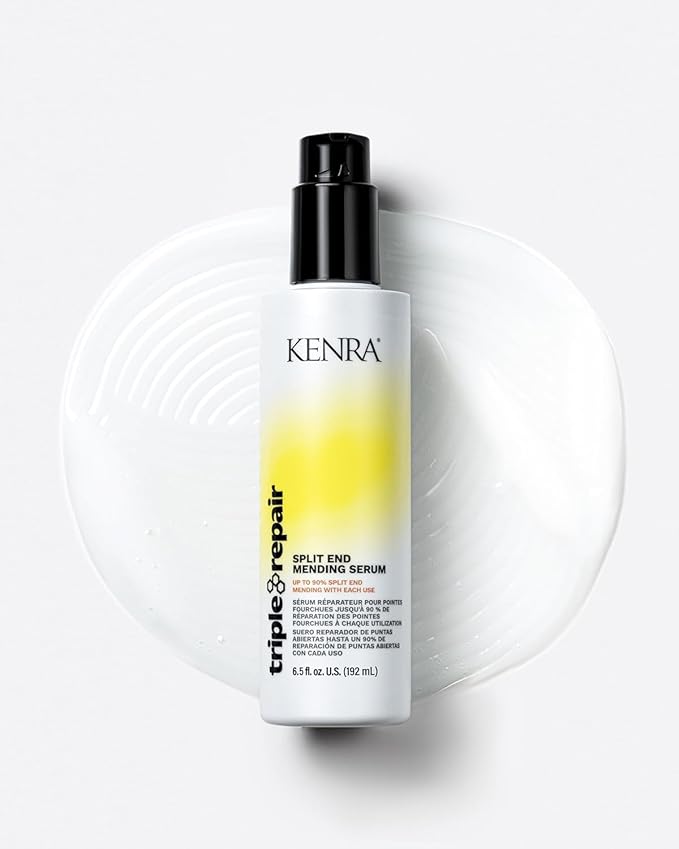 Kenra Triple Repair Split End Mending Serum | Up to 90% Split End Mending with Each Use | Targets & Repairs Weak or Broken Bonds | Split Ends | Damaged Hair | Bond Builder | 6.5 fl. oz. (2-Pack)