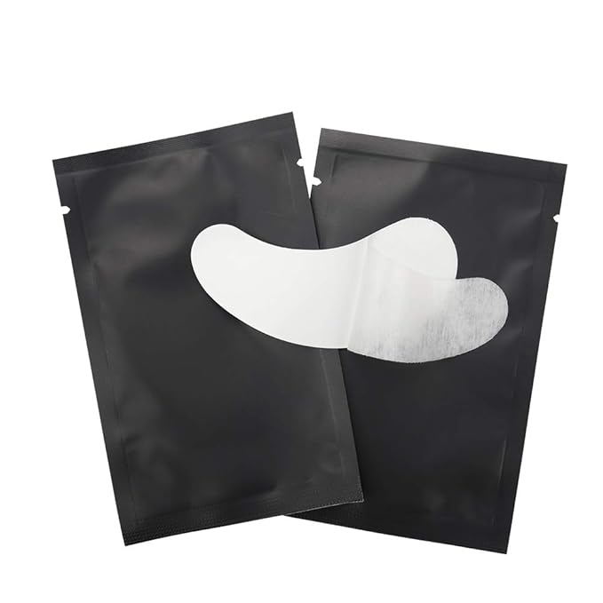 myaokue-up 100 Pairs Eye Gel Pads, Lint Free Under Eye Patches for Eyelash Extensions, Premium Eye Mask Beauty Tool Kit