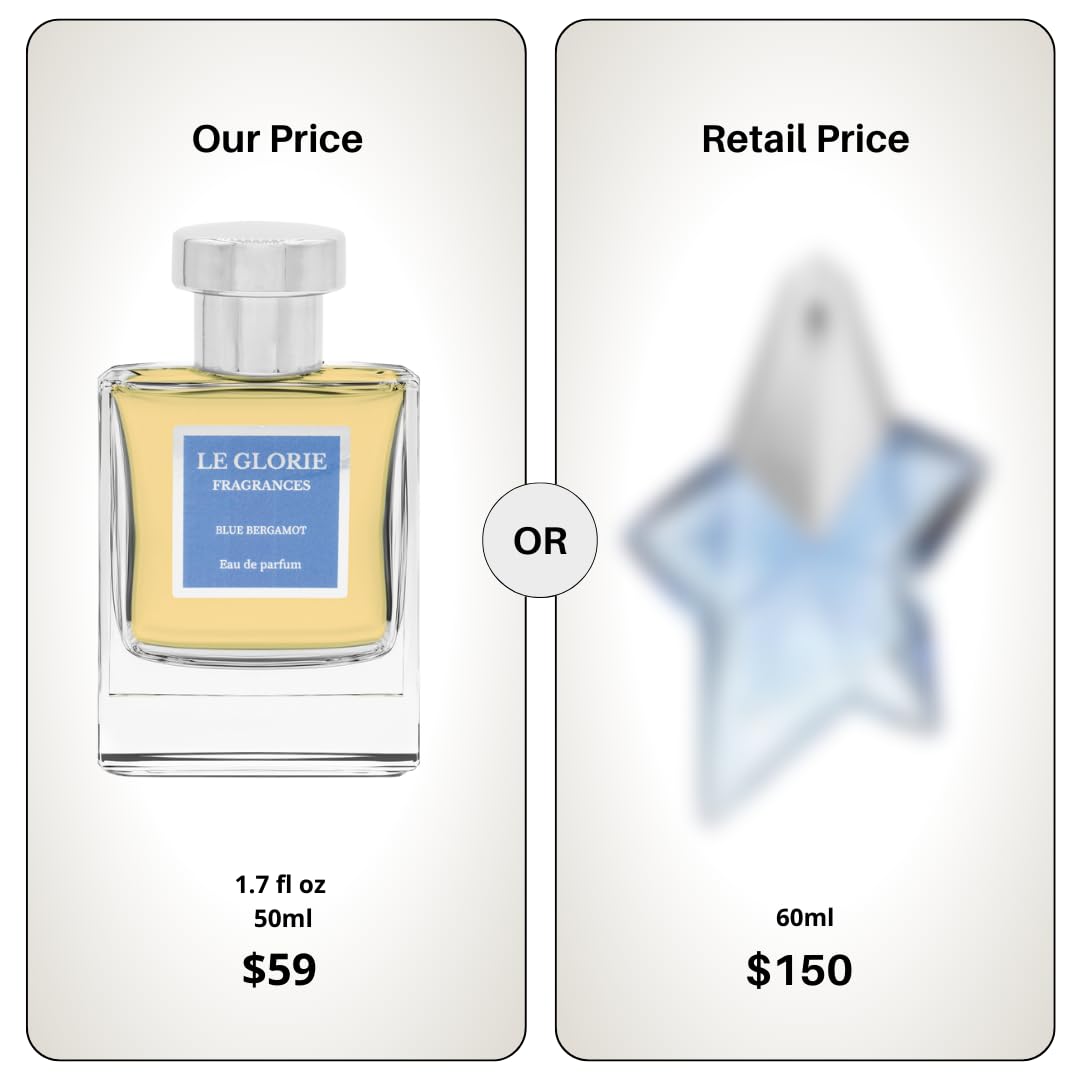 Inspired by M.gle.r's A.ng.l Thierry EDP, Blue Bergamot Eau de Parfum, Long Lasting 12-14 Hours Perfume Spray for Women, All Skin Types, Cruelty Free - 1.7 oz 50ml