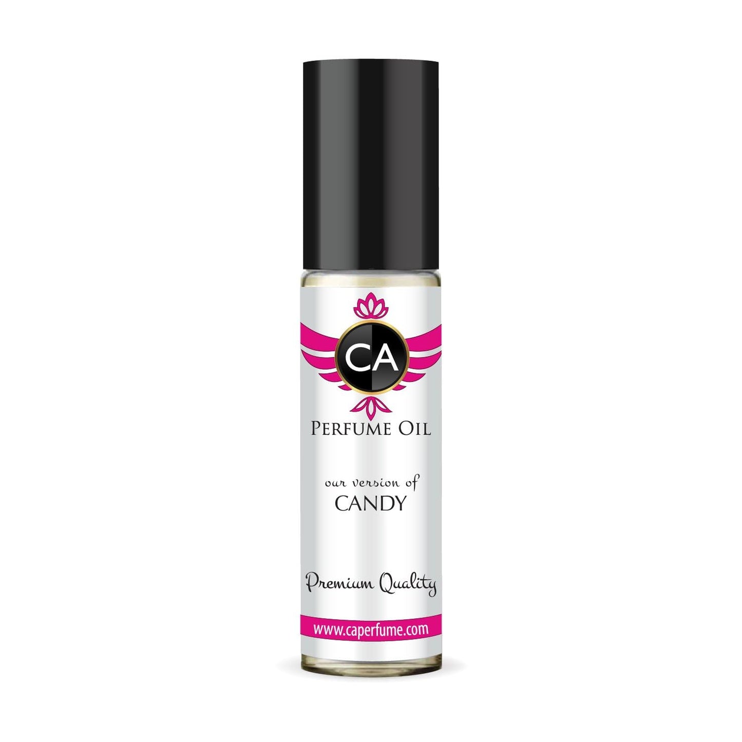 CA Perfume Impression of Candy for Women Eau De Parfum Amber Vanilla Scent Long Lasting Perfumes for Women Travel Size TSA Ready for Day and Night Wear 0.33 Fl Oz 10ml