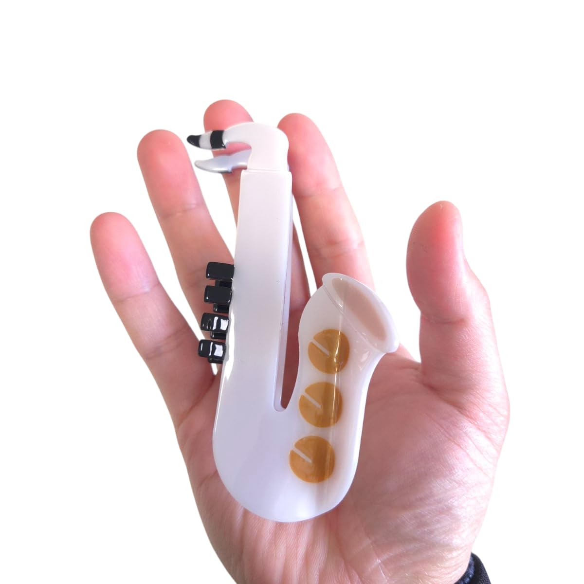 Funny Saxophone Hair Clip,Novelty Acetate Claw Clips,Music Instrument Hair Clips for Women,White