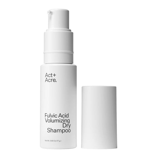 ACT+ ACRE Plant-Based Fulvic Acid Volumizing Dry Shampoo - Natural and Unscented Powder Spray Shampoo with Fulvic Acid and Rice Refresh Oily Hair and Restore Volume - Dry Shampoo for All Hair Types