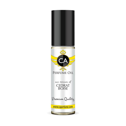 CA Perfume Impression of Cedrat Boise Unisex Eau De Parfum Citrus Aromatic Scent Long Lasting Unisex Fragrance Travel Size TSA Ready for Day and Night Wear 0.33 Fl Oz 10ml