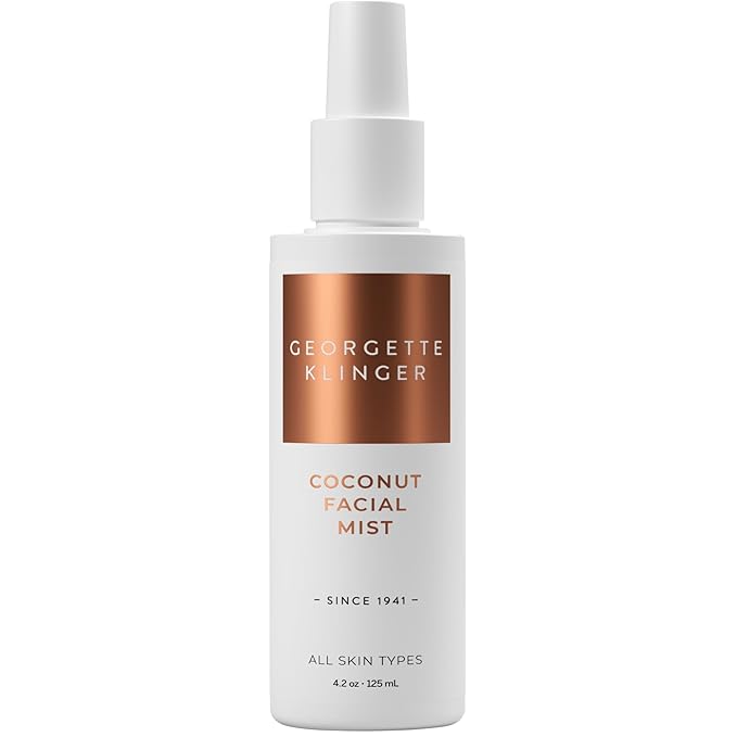Georgette Klinger Coconut Facial Mist - Hydrating, Long-Lasting Makeup Setting Spray with Moisturizing Antioxidants for Dewy Matte Face, Protects and Plumps Dehydrated Skin - 4.2 oz