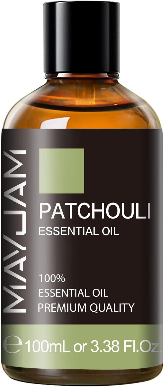 Patchouli Essential Oil, MAYJAM 3.38FL.OZ Essential Oils, Use with Aromatherapy Diffuser, During Yoga, Massage, Bath, Patchouli Oil for Skin
