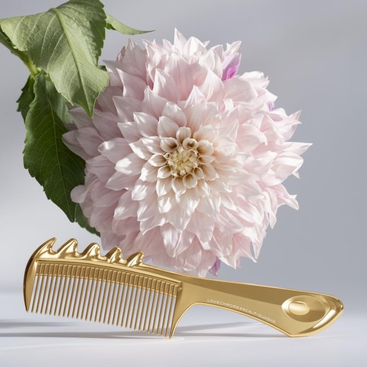 LOVE CHROME K24GP SCALP-GUASHA GOLD/Japanese artisan hair comb