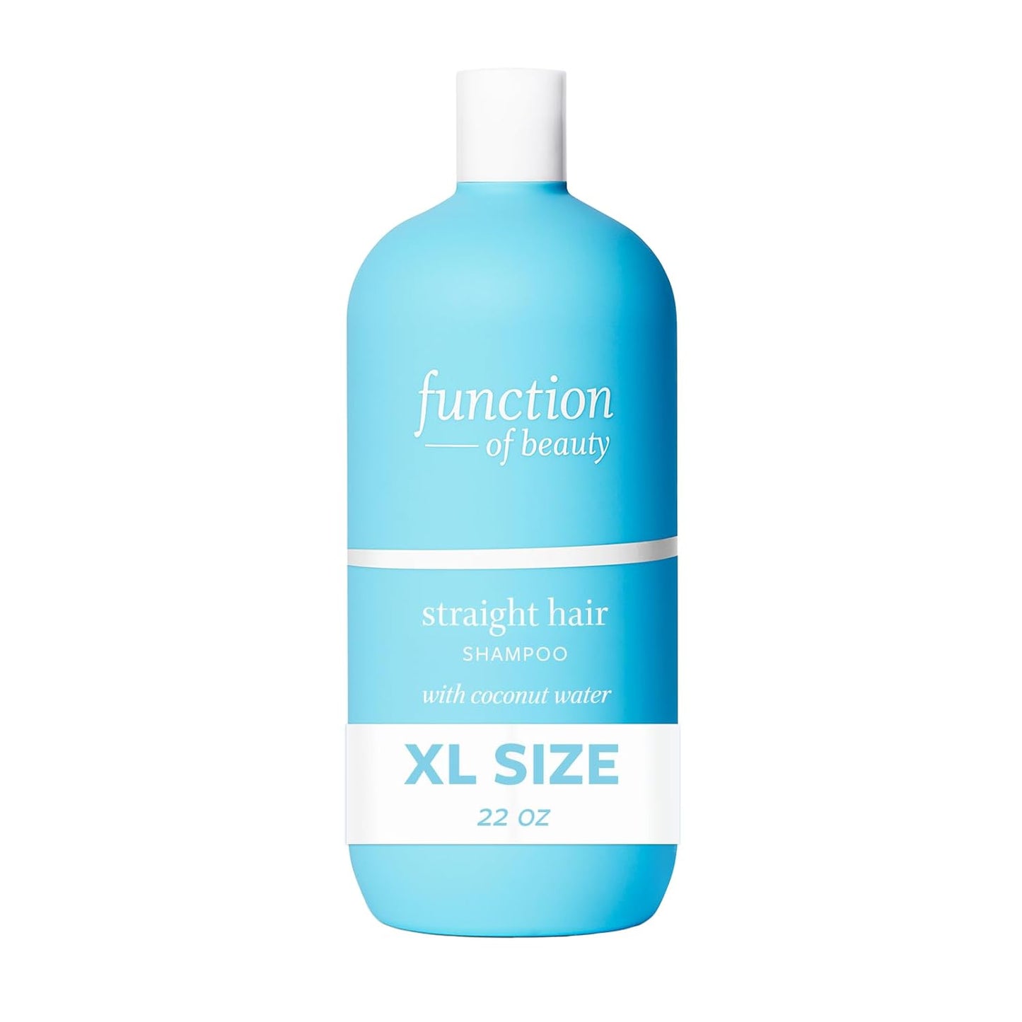 FUNCTION OF BEAUTY Straight Hair Shampoo, 22 oz - Formulated with Coconut Water to Hydrate & Moisturize, Sulfate Free, Customizable Haircare