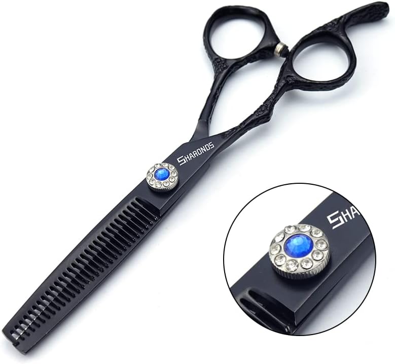 Hairdresser Professional Scissors Set - Left-Handed 6.0 Inch Hair Sparse Scissors - 440C (2pc)