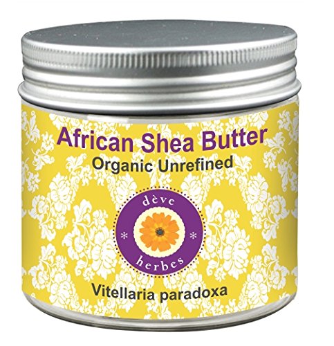 dève herbes Organic African Shea Butter Unrefined (Vitellaria paradoxa) Natural Therapeutic Grade 100gm