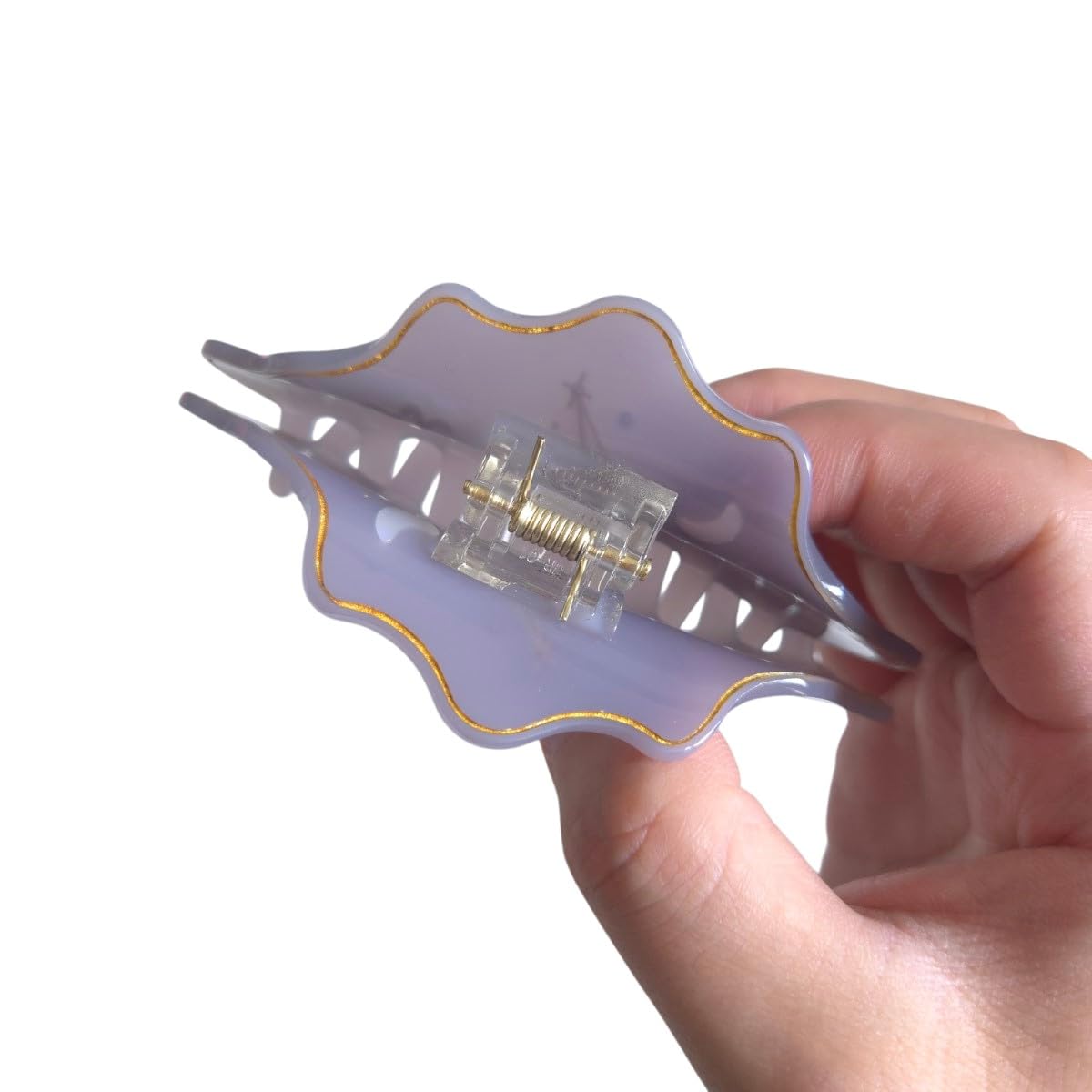 Fantasy Capricorn Sign Hair Clips,Novelty Acetate Claw Clip,Zodiac Hair Clips for Women,Grey Blue