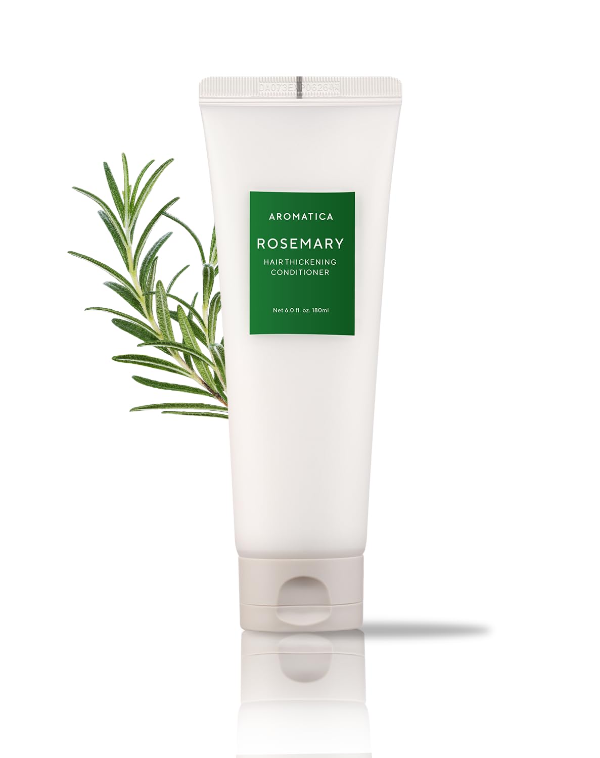 AROMATICA Rosemary Hair Thickening Conditioner, Korean Hair Care Vegan Natural Conditioner for Damaged Hair and Dry Hair - Moisturizing Non Toxic Hair Products for Men and Women (6.0 fl.oz)
