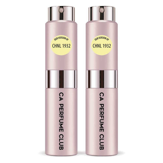 CA Perfume Impression of Chill 1932 for Women Floral Woody Musk Scent Long Lasting Perfumes for Women Eau De Parfum Travel Size Refillable Atomizer Spray 0.27 Fl Oz 8ml (Set of 2)