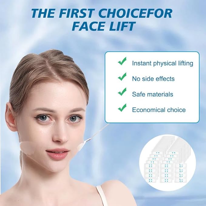 160PCS Invisible Face Lifting Tape ,neck less,eye lift tape,Eye Wrinkles,Neck Tape,Instant Lift, Wrinkle-Free,Creates A vShaped Face，Comfortable and Reusable Anti Aging Solution,Essential for Beauty