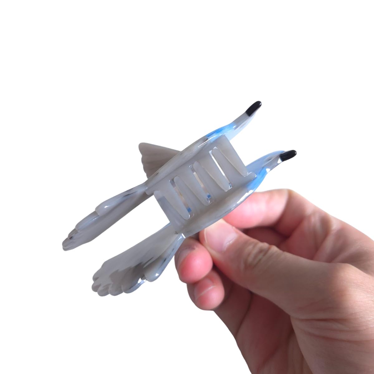 Cute Grey Hummingbird Hair Clip,Acetate Hair Clip,Big Claw Clip for Women,Funny Hair Claw Clip