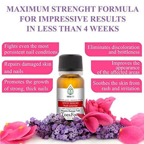 Teliaoils Oregano Healthy Nails Synergy Oil Blend - Maximum Strength Repairing Oil For Toenail Conditions, Discoloration, Yellow Brittle Nails - Natural Solution For Thick, Strong Nails - 0.33 Oz
