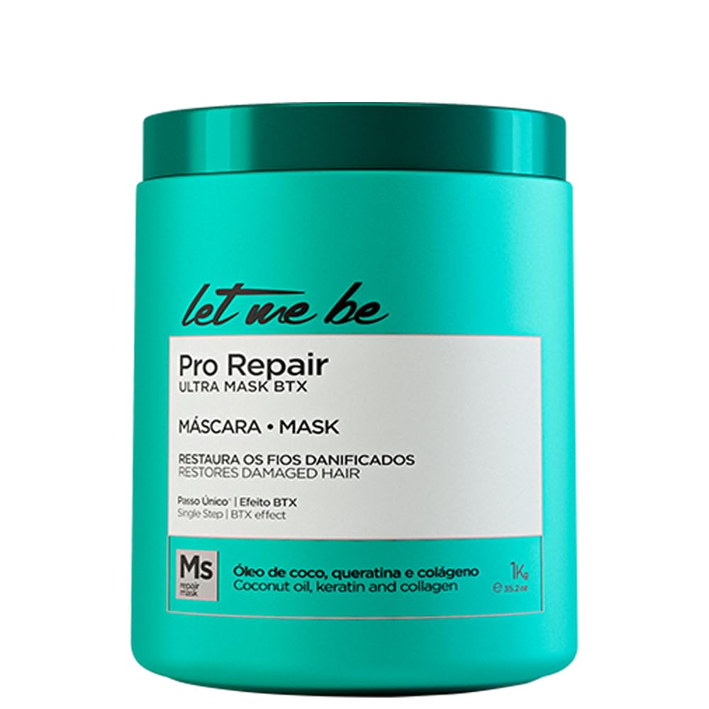 Let Me Be Pro Repair Ultra Mask BTX 1kg / 35.27 oz – Deep Conditioning Hair Mask for Damaged, Dry, Bleached, or Chemically Treated Hair – Intense Nourishment, Shine & Smoothness – Pro Repair