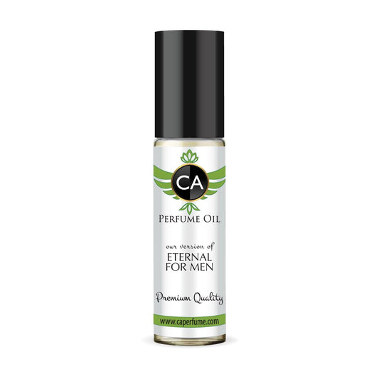 CA Perfume Impression of Eternal For Men Fragrance Oil Aromatic Fougere Scent Long Lasting Cologne for Men Travel Size TSA Ready Mini Parfum Body Oil Roll-on 0.33 Fl Oz 10ml