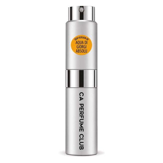 CA Perfume Impression of Aqua Di Giorgi Absolu for Men Woody Aromatic Scent Long Lasting Cologne for Men Eau De Parfum Travel Size Refillable Atomizer Spray 0.27 Fl Oz 8ml