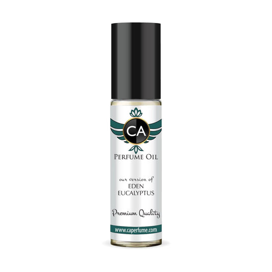 CA Perfume Originals Eden Eucalyptus Unisex Fragrance Oil Aromatic Spicy Scent Long Lasting Perfumes for Women & Men Travel Size TSA Ready Mini Parfum Body Oil Roll-on 0.33 Fl Oz 10ml