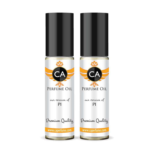 CA Perfume Impression of Pi for Men Eau De Parfum Amber Woody Scent Long Lasting Cologne for Men Travel Size TSA Ready for Day and Night Wear 0.33 Fl Oz 10ml (Pack of 2)
