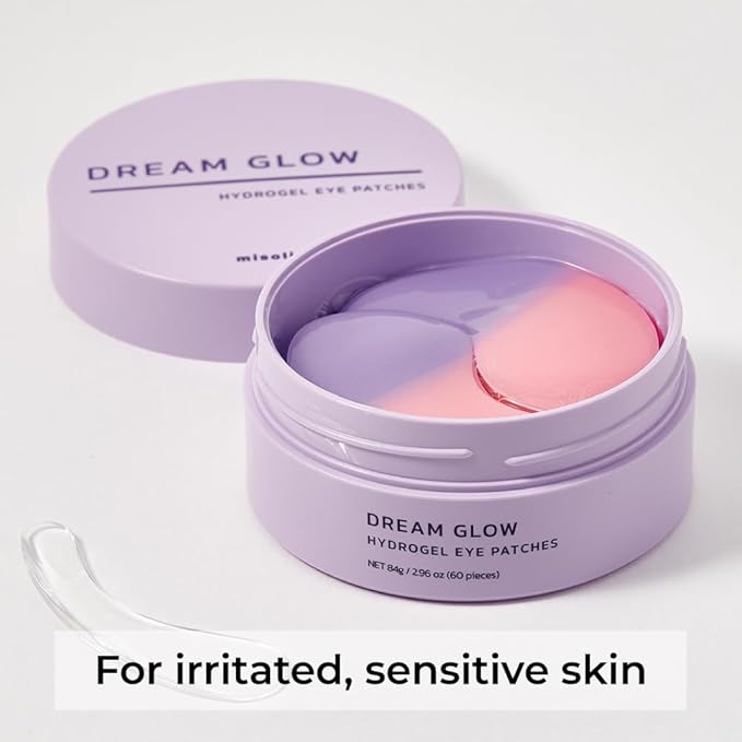 Dream Glow Under Eye Patches | Anti-Aging Eye Treatment Gel Masks With Vegan Collagen & Bakuchiol | Under Eye Masks For Dark Circles and Puffiness, Under Eye Bags, Wrinkle Care, Men and Women