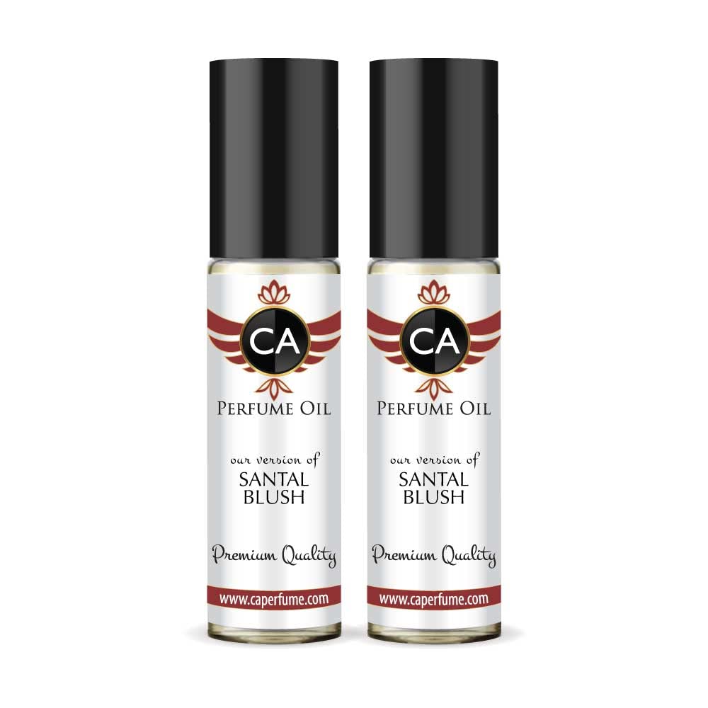 CA Perfume Impression of Sandalwood Dark Intense for Women Eau De Parfum Amber Woody Scent Long Lasting Perfumes for Women Travel Size TSA Ready for Day and Night Wear 0.33 Fl Oz 10ml (Pack of 2)