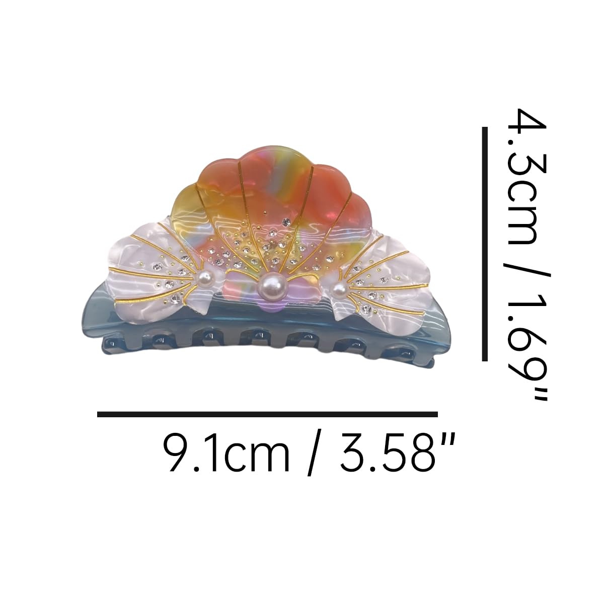 Shells Hair Clip,Acetate Hair Claw,Small Hair Clips for Women