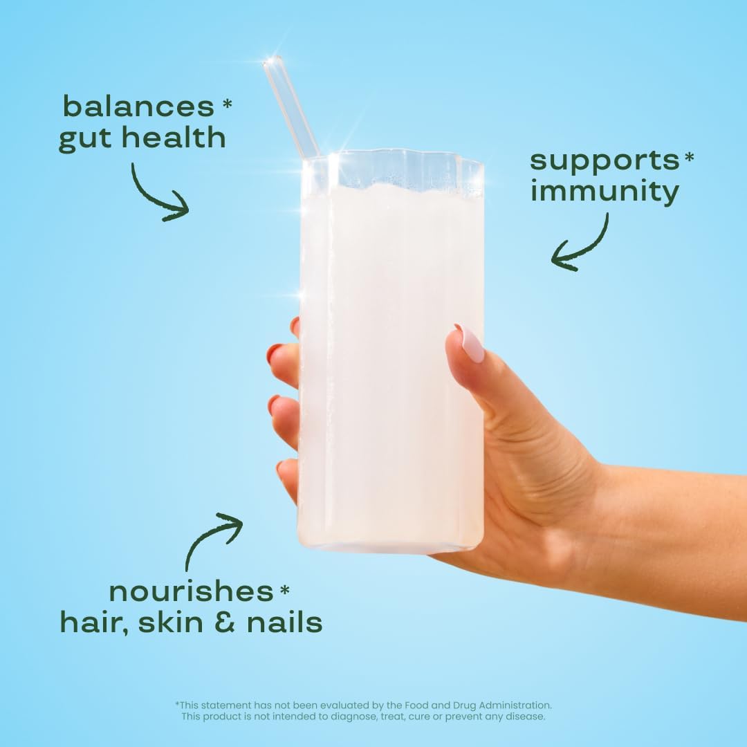 Bloom Nutrition Bovine Colostrum Powder Packet, Gut Health, Immune Support, Hair Growth & Beauty Supplement, Gluten Free, Sugar Free | Unflavored, 15 Servings