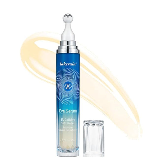 Eye Serum with Roller ball, 15 ML Eye Cream for Dark Circles and Puffiness, Anti-Aging Under Eye Roller Cream Reduce Wrinkles and fine lines