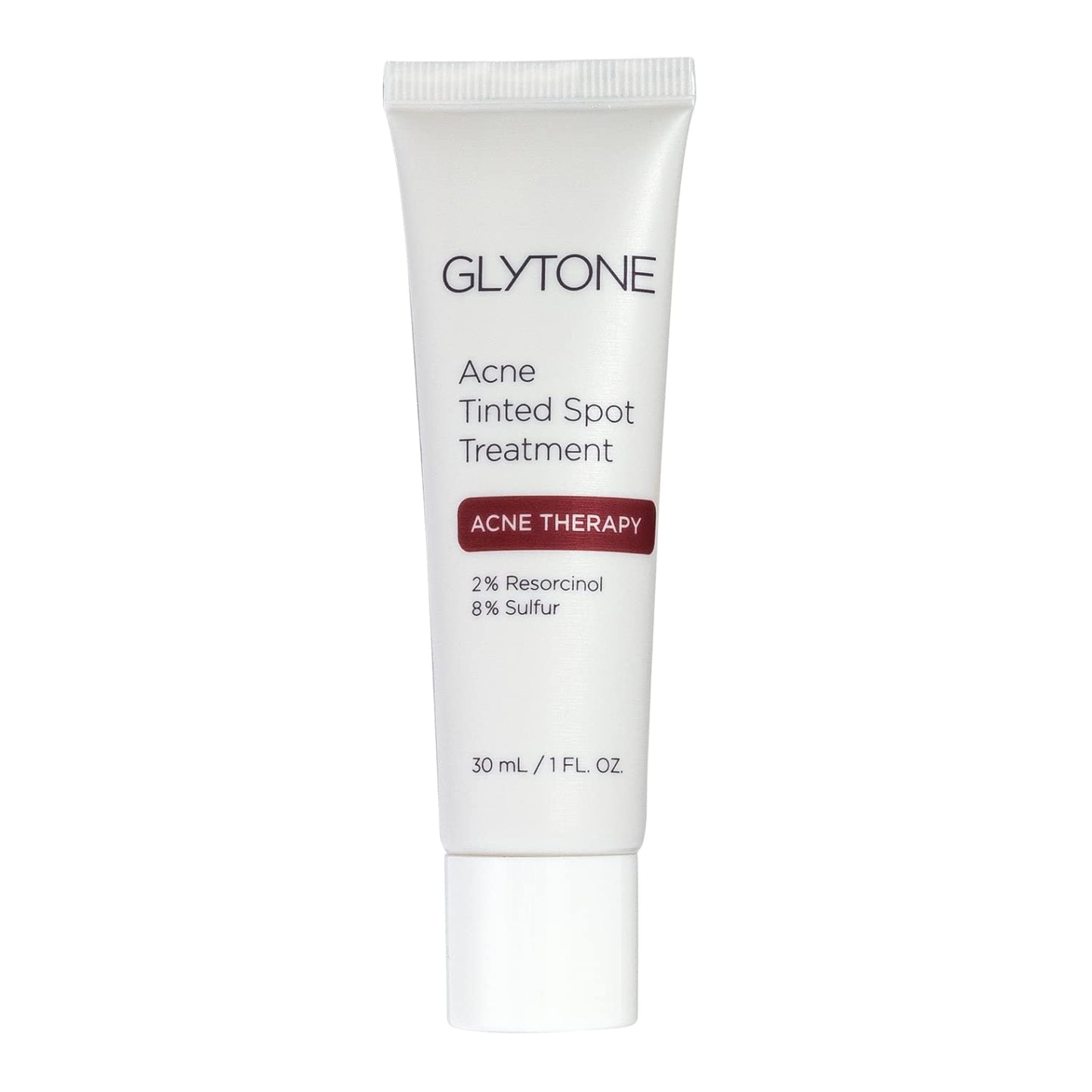 Glytone Acne Tinted Spot Treatment | Acne Cream with 8% Sulfur & 2% Resorcinol | Fast Acting Blemish Spot Treatment for face | Clears Breakout & Unclog Pores | Blemish Concealer | 1 fl oz