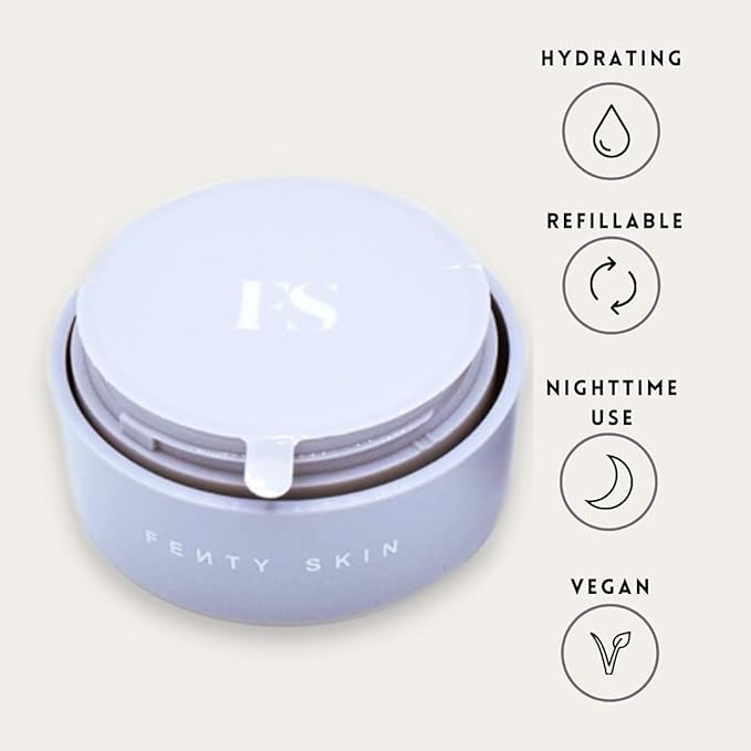 Fenty Skin Instant Reset Overnight Recovery Gel-Cream - Hydrating Night Face Moisturizer with Hyaluronic Acid, Facial Skin Care for Fine Lines, Wrinkles, Dry and Dull Skin