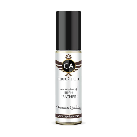 CA Perfume Impression of Irish Leather Unisex Fragrance Oil Leather Scent Long Lasting Perfumes for Women & Men Travel Size TSA Ready Mini Parfum Body Oil Roll-on 0.33 Fl Oz 10ml