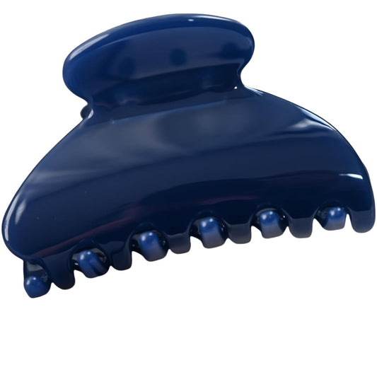 Handmade Celluloid Acetate French Design Barrettes Tortoise Shell Claws Hair Claw Luxury Fashion Accessories Hair Clip for Women (dark blue)