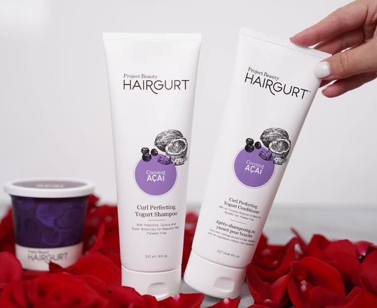 Coconut Acai Curl Perfecting Hair Set – Shampoo + Conditioner + Mask – Defines & Moisturizes Curly and Wavy Hair – Sulfate-Free, Natural Ingredients