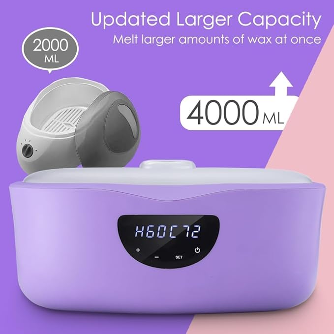 Paraffin Wax Machine for Hands and Feet - Paraffin Bath for Hand and Foot Therapy & Arthritis - Quick Heating 4000ml Paraffin Wax Warmer Kit with Wax Refills