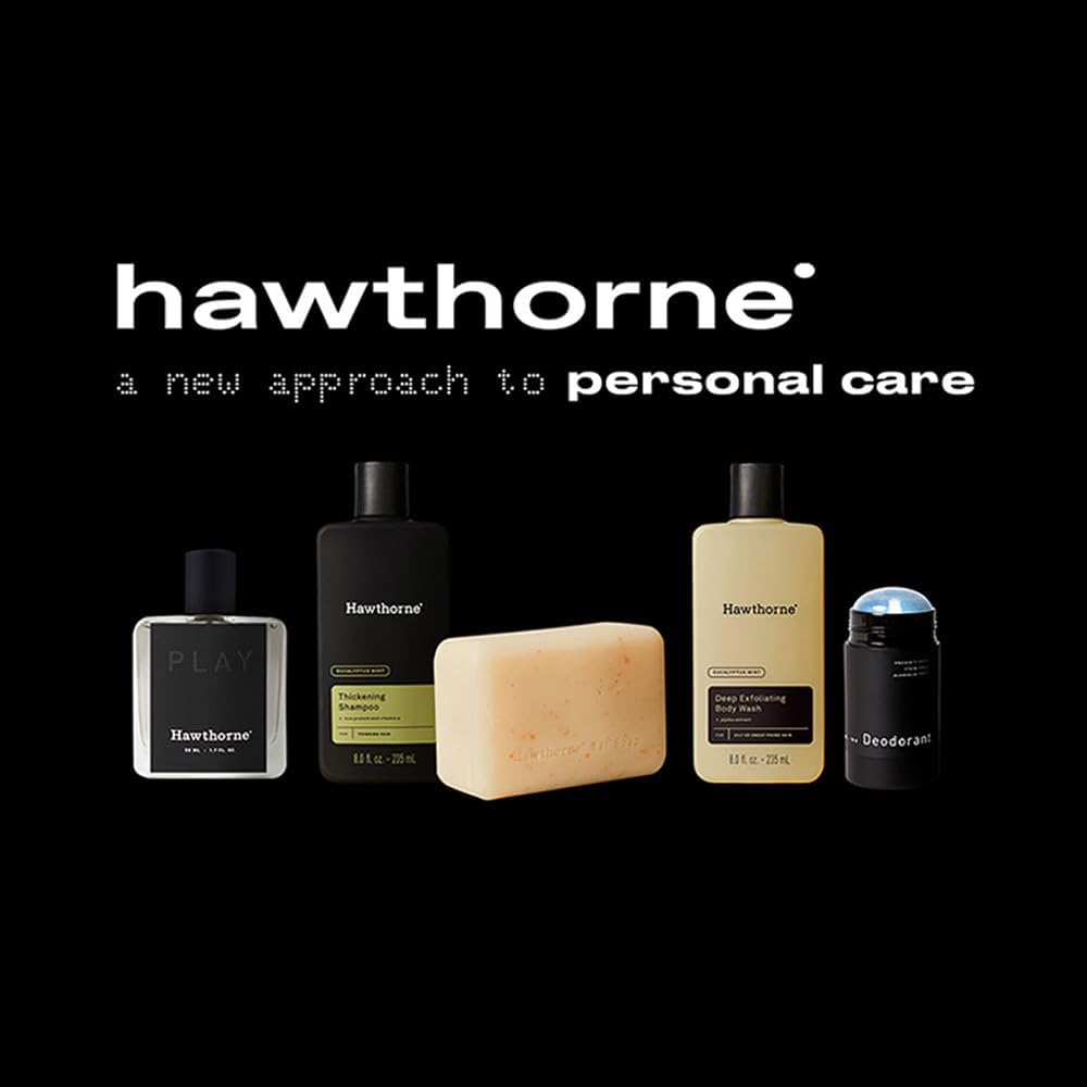 Hawthorne Ultra Nourishing Shampoo and Conditioner Set. Mens Curly Hair Shampoo and Conditioner Set with Frizz Fighter Shampoo and Scalp Reviving Conditioner. Sulfate Free, Paraben Free. 8 fl. oz each