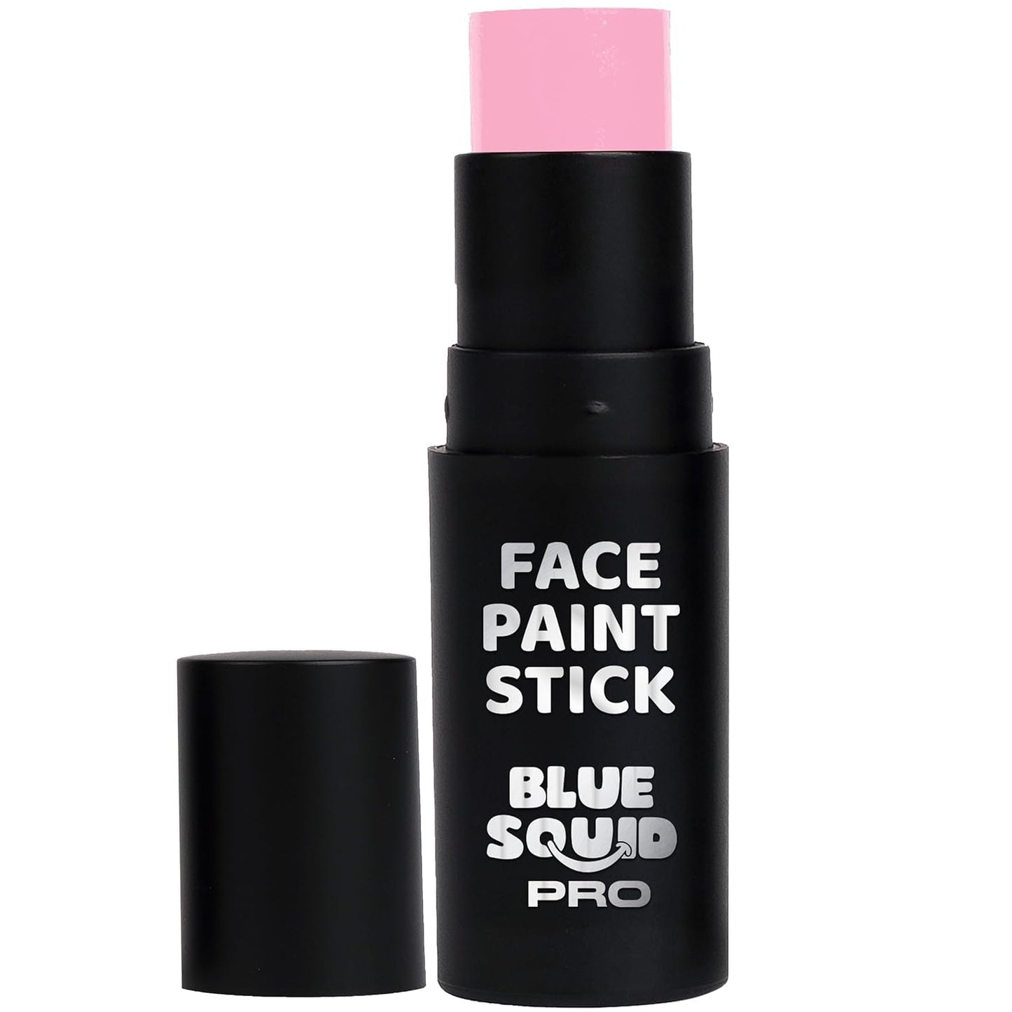 Blue Squid PRO Pastel Pink Face Paint Stick - Waterproof Body Paint for Adults & Kids Pink Eye Black Baseball, Eyeblack Softball -Hypoallergenic TwistUp NonToxic Makeup Stick for Cosplay, Sports & SFX