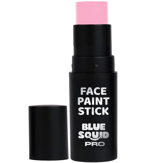Blue Squid PRO Pastel Pink Face Paint Stick - Waterproof Body Paint for Adults & Kids Pink Eye Black Baseball, Eyeblack Softball -Hypoallergenic TwistUp NonToxic Makeup Stick for Cosplay, Sports & SFX