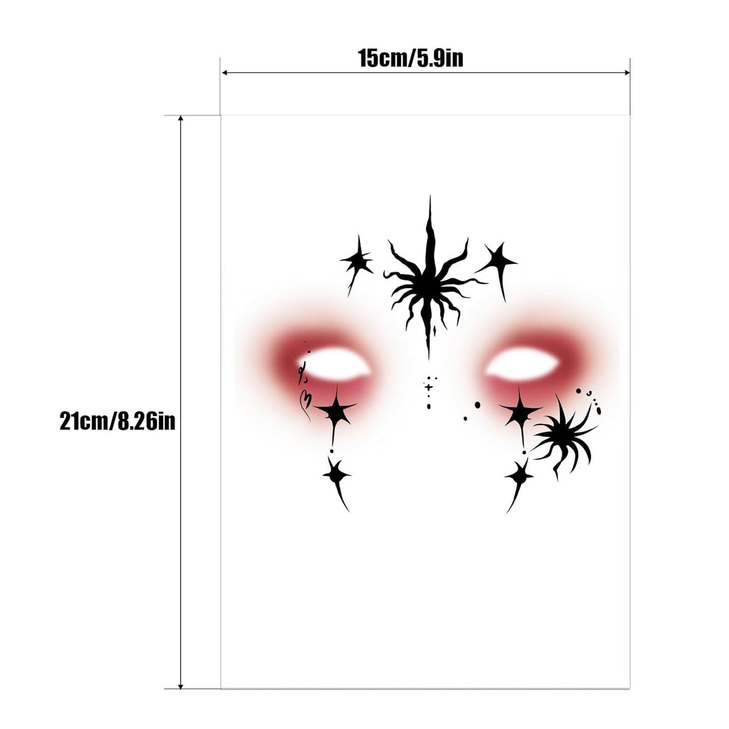 Halloween Face Tattoos, Tattoo Decals with Spider & Star Design,Temporary Makeup Tattoos Stickers, Temporary Face Tattoo Sticker Art for Halloween, Adults, Kids, Costume Parties 8Pcs