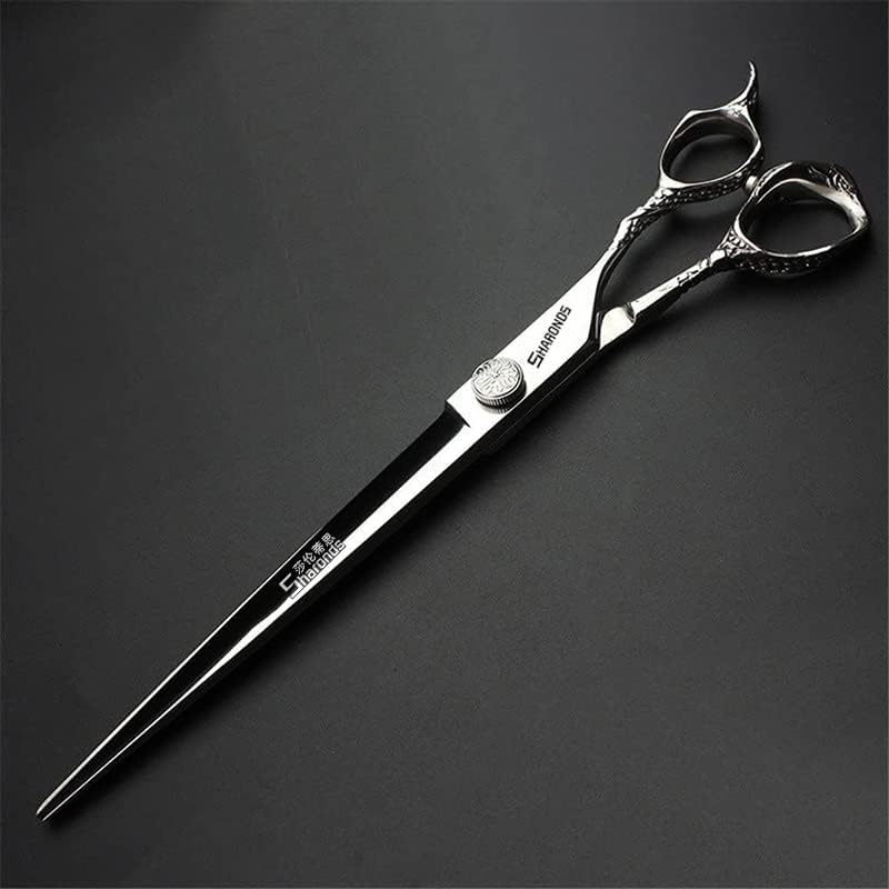 6/7/8 Inch Professional Hairdressing Scissors Barber Rose Pattern Hair Stylist Shears Styling Tool Japanese Stainless Steel Clippers (8-in cutting scissors)