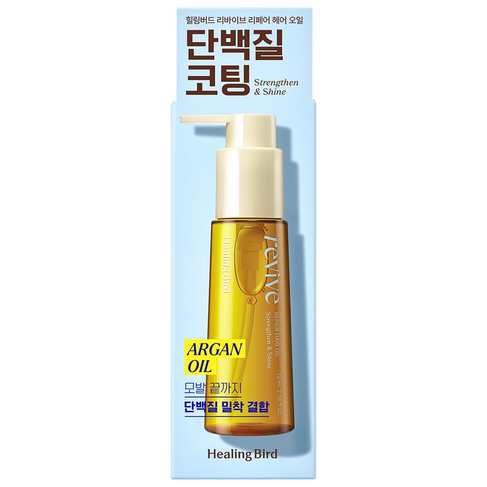 Revive Hair Oil 70ml (2.37 fl.oz) | Nourishing & Volumizing Hair Strengthening Treatment | For Dry, Damaged Hair & Scalp | Restores Shine & Moisture | Cold-Pressed Argan Oil Formula