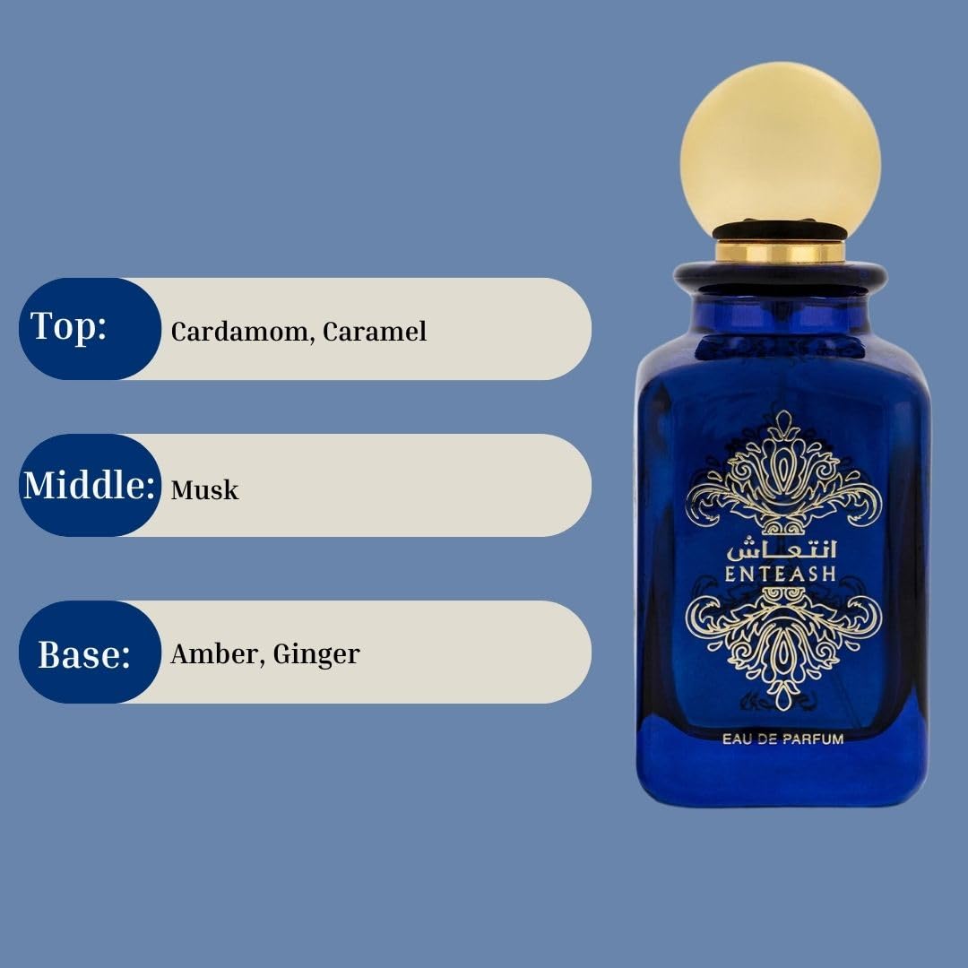 RASASI Enteash Eau De Parfum For Women Spray 100ML (3.38 OZ) Arabian Spicy And Musky Fragrance, Long Lasting Luxurious Scent