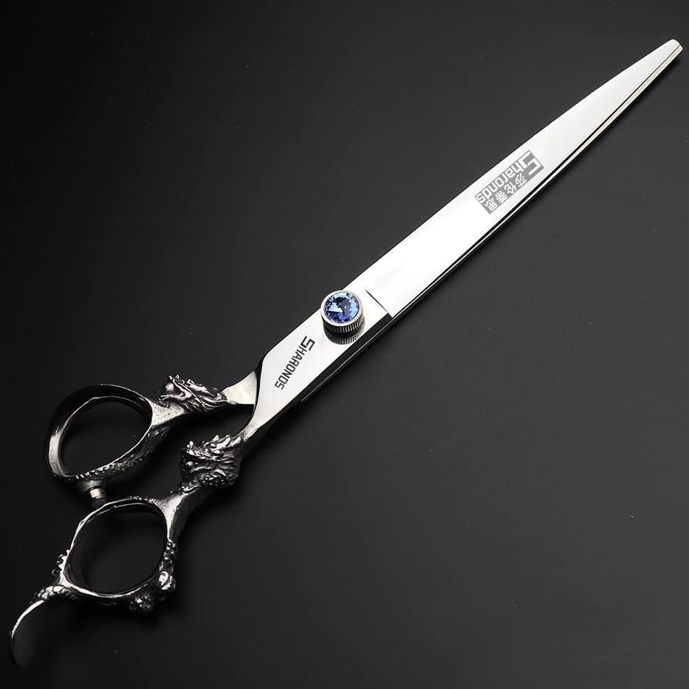 Hair scissors Professional hair scissors Japanese hair scissors 440C stainless steel/rose razor [scissors bag is a gift (9 inch flat)