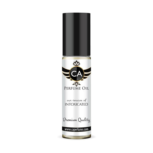 CA Perfume Impression of Intoxicated Unisex Fragrance Oil Aromatic Spicy Scent Long Lasting Perfumes for Women & Men Travel Size TSA Ready Mini Parfum Body Oil Roll-on 0.33 Fl Oz 10ml